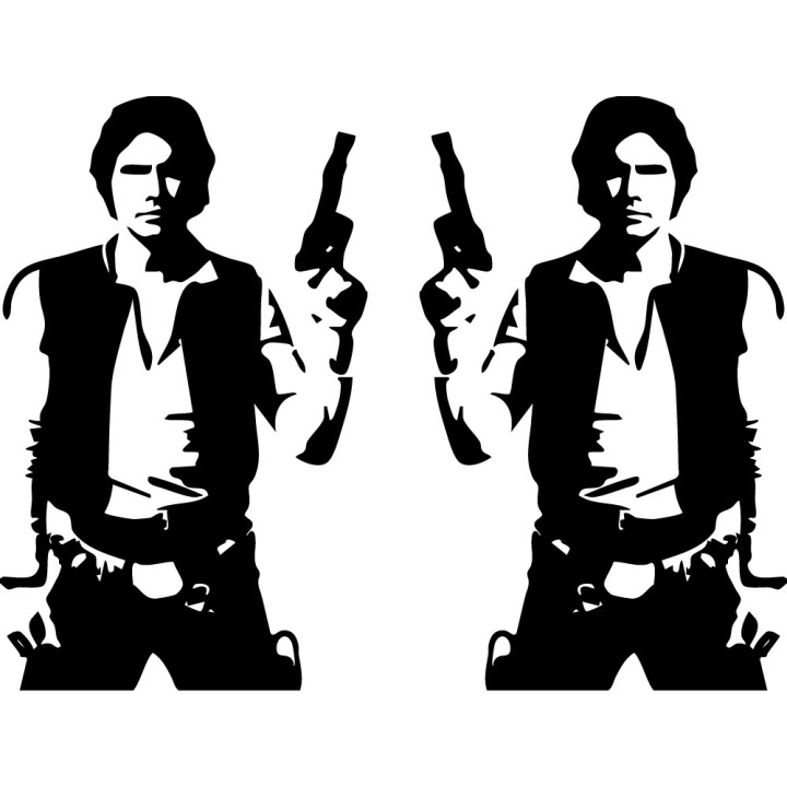 Han Solo Star Wars Stickers – Smuggler Decals (2-Pack)