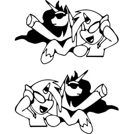 Cool Unicorn Stickers – DJ Unicorn Sunglasses Decals (2-Pack)