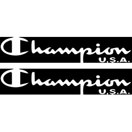 Champion USA Stickers – Streetwear Logo Decals (2-Pack)