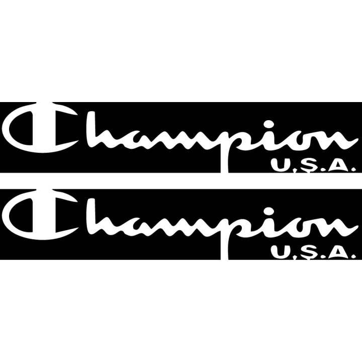 Champion USA Stickers – Streetwear Logo Decals (2-Pack)