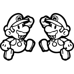 Super Mario Stickers – Nintendo Gaming Decals (2-Pack)