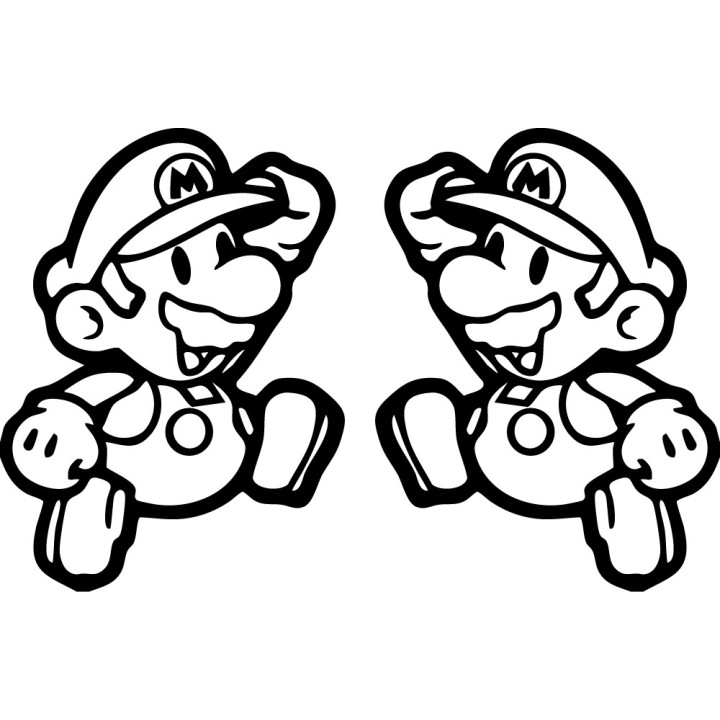 Super Mario Stickers – Nintendo Gaming Decals (2-Pack)