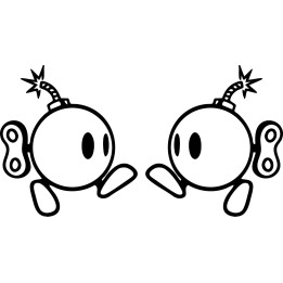 Bob-Omb Stickers – Super Mario Gaming Decals (2-Pack)