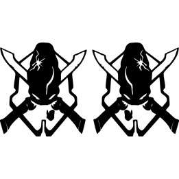 Halo Legendary Skull Stickers – Halo 3 Gaming Decals (2-Pack)