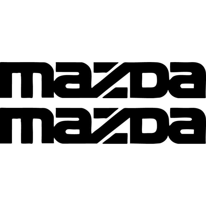 Mazda Stickers Style 2 - MX-5 RX-7 CX-5 Logo Decals (2-Pack)