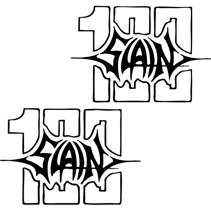 100 Slain Band Logo Stickers – Metal Decals (2-Pack)