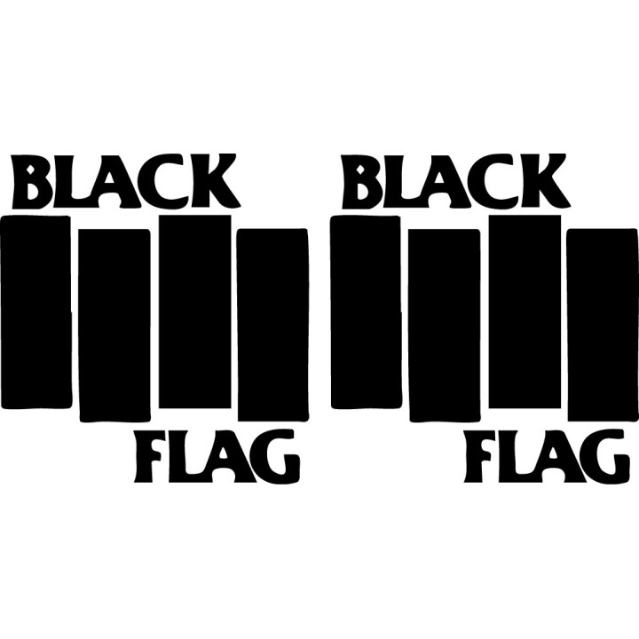 Black Flag Stickers – Bars Logo Punk Decals (2-Pack)