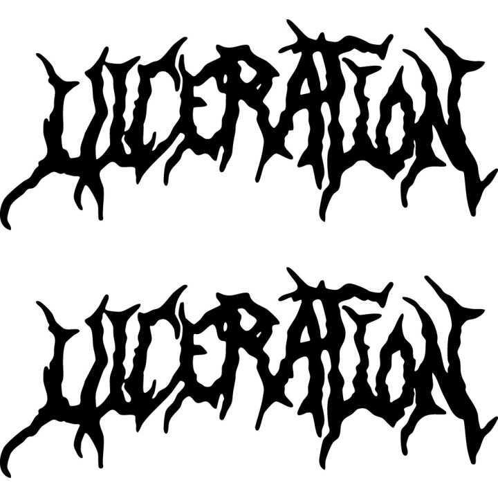 Ulceration Stickers – Death Metal Band Decals (2-Pack)
