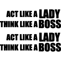 Act Like A Lady Think Like A Boss Stickers (2-Pack)