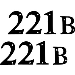 221B Baker Street Stickers – Sherlock Holmes Decals (2-Pack)