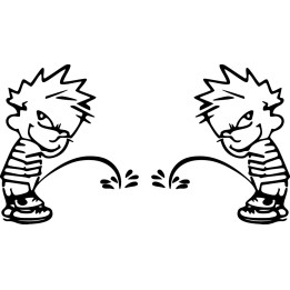 Bad Boy Peeing Stickers – Funny Pissing Decals (2-Pack)