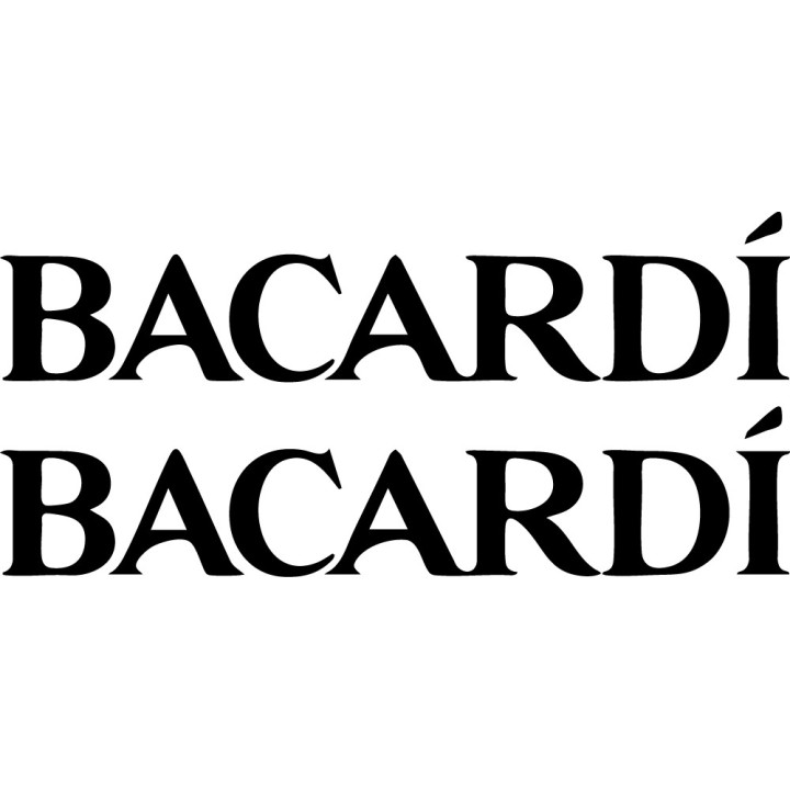 Buy Bacardi S Decal Sticker Online