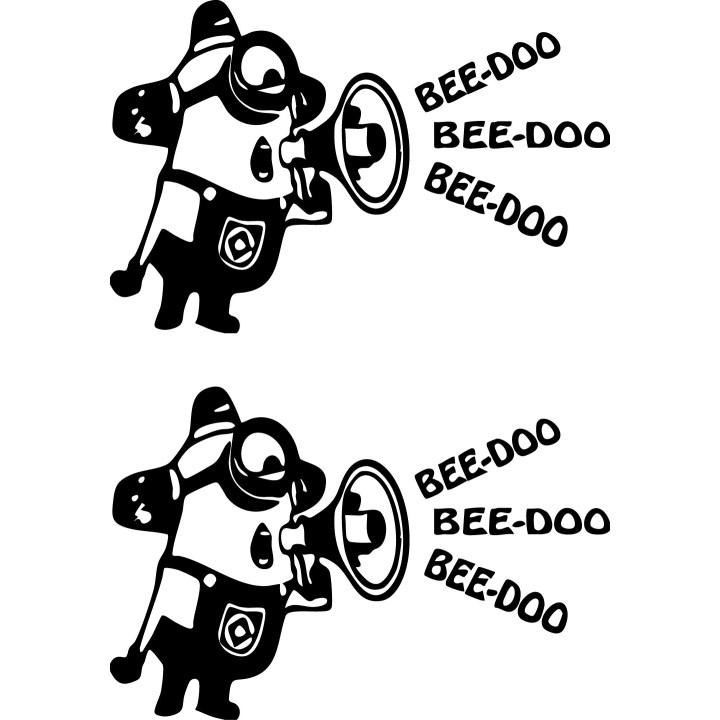 Minions Bee-Doo Stickers – Despicable Me Decals (2-Pack)