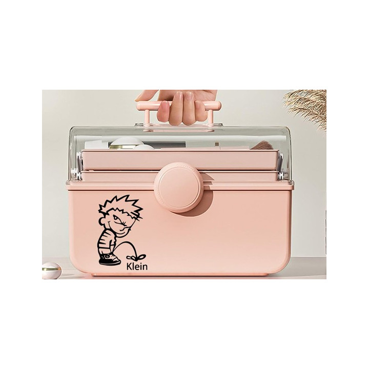 Calvin Pees On Klein Stickers – Parody Decals (2-Pack)