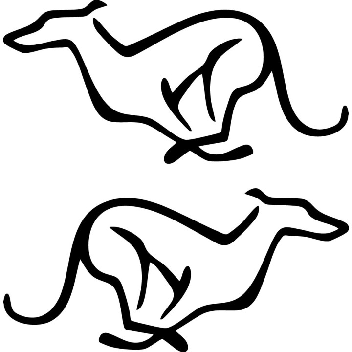 Buy Elegant Greyhound Dog Vinyl Decal Sticker Online