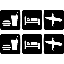 Buy Eat Sleep Surf Decal Sticker Online