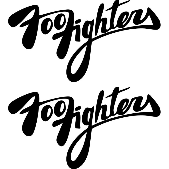 Foo Fighters Stickers – Script Logo Rock Decals (2-Pack)