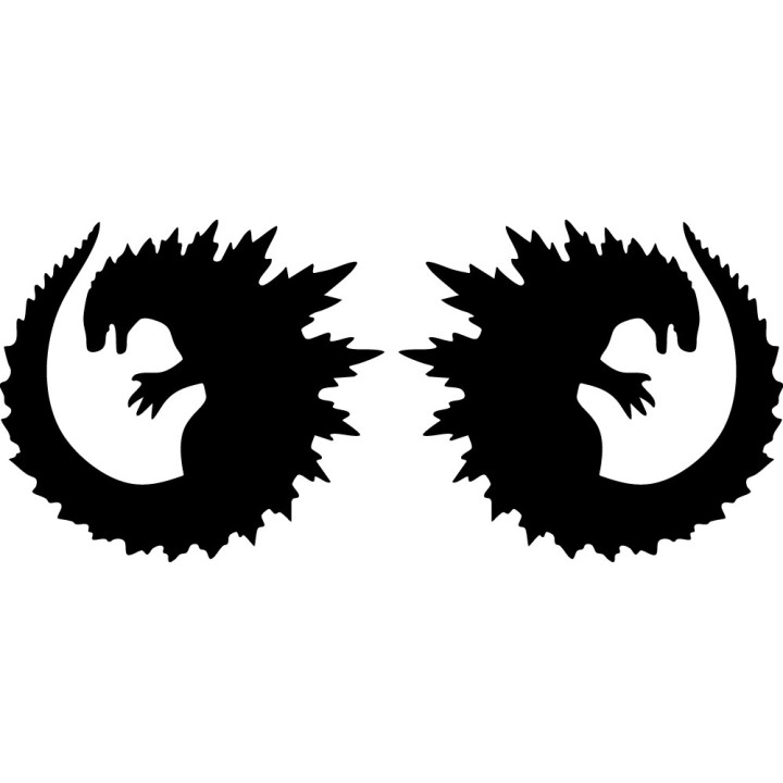 Godzilla Stickers – King of the Monsters Decals (2-Pack)