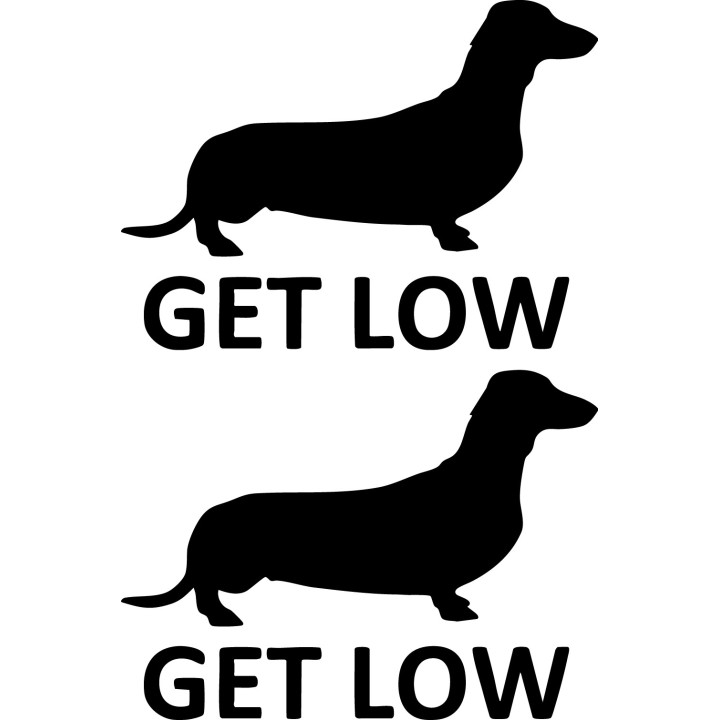 Buy Get Low Dachshund Vinyl Decal Sticker Online