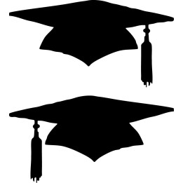 Graduation Cap Stickers – Mortarboard Decals (2-Pack)