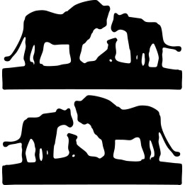 Buy Lion Family Decal Sticker Online
