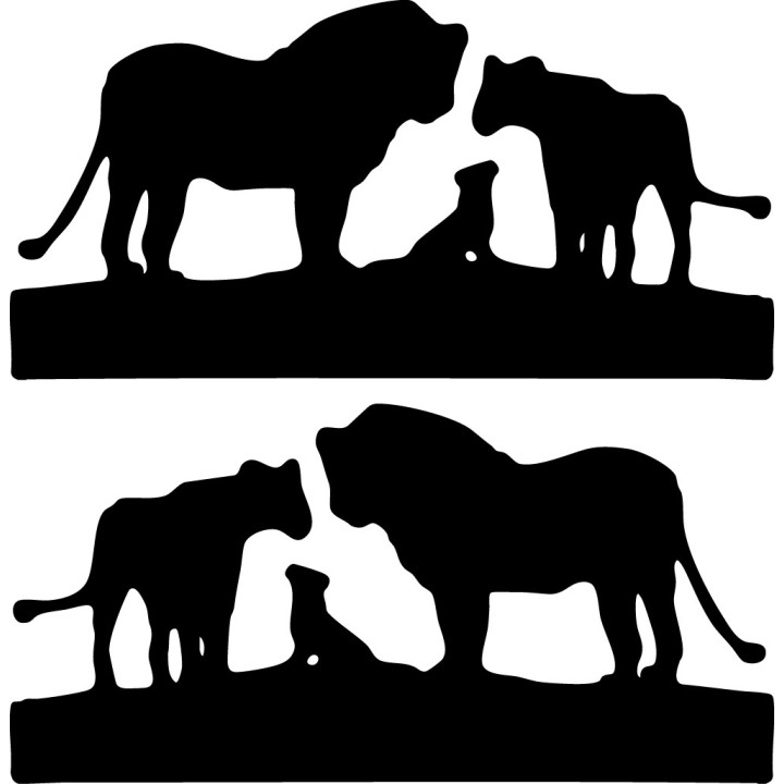 Buy Lion Family Decal Sticker Online