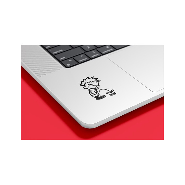 Buy Calvin Pisses Mini Humorous Carbon Decal Sticker Online