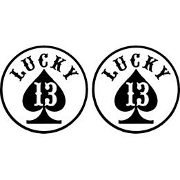 Lucky 13 Stickers – Kustom Kulture Hot Rod Decals (2-Pack)