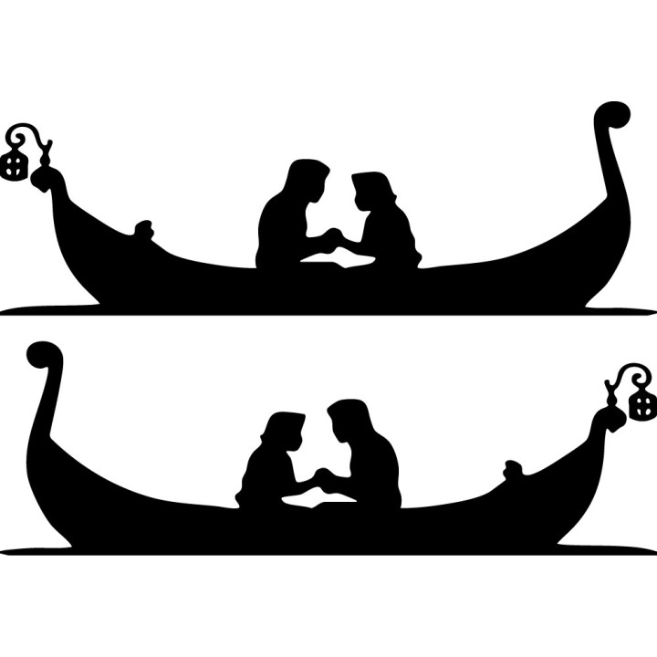 Buy Lovers On Boat Vinyl Decal Sticker Online