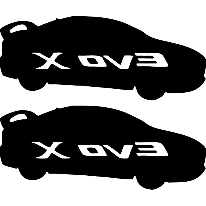 Buy Mitsubishi Evolution X Outline 02 Set Decal Sticker Online