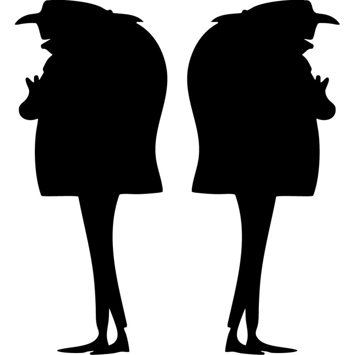 Gru Stickers – Despicable Me Silhouette Decals (2-Pack)