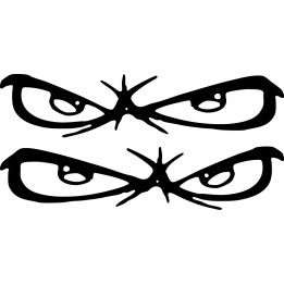 No Fear Eyes Stickers – Action Sports Decals (2-Pack)
