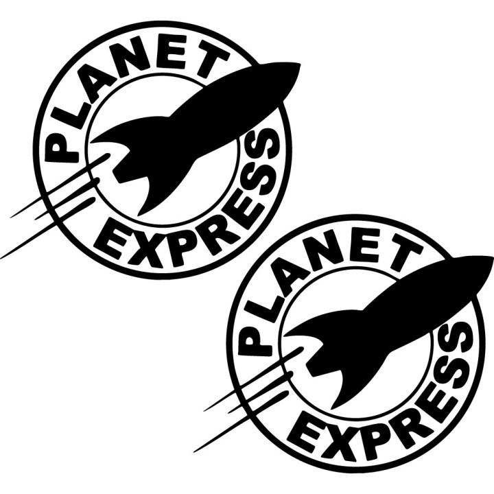Planet Express Stickers – Futurama Decals (2-Pack)