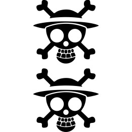 One Piece Straw Hat Jolly Roger Stickers – Luffy (2-Pack)