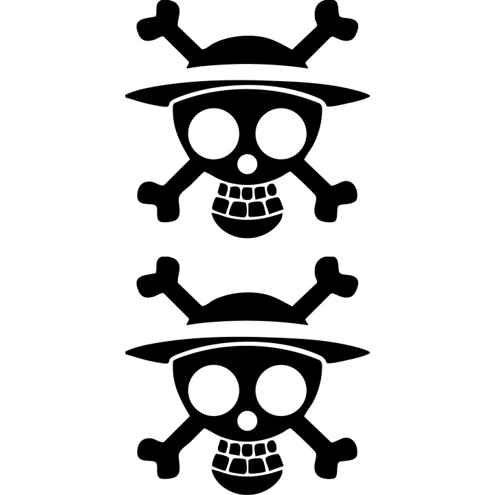 One Piece Straw Hat Jolly Roger Stickers – Luffy (2-Pack)
