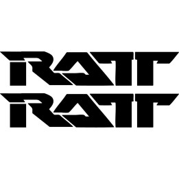 Ratt Stickers – Round and Round Glam Metal Decals (2-Pack)