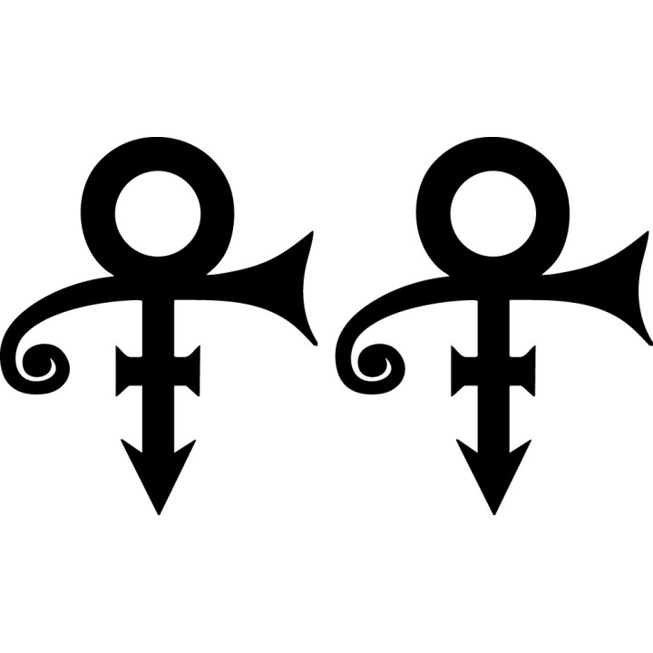 Prince Love Symbol Stickers – Purple Rain Decals (2-Pack)