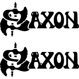 Saxon Stickers – NWOBHM Band Logo Decals (2-Pack)