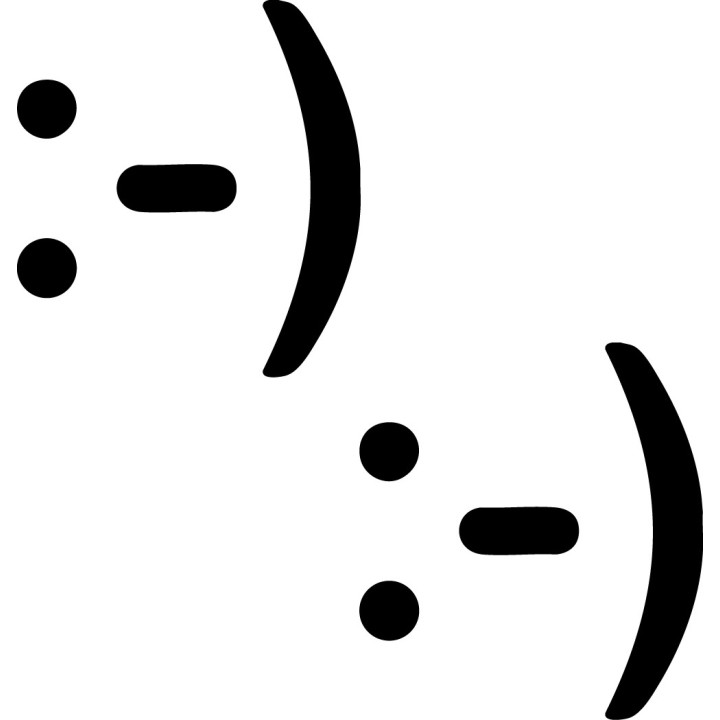 Smiley Face Stickers – Happy Face Emoticon Decals (2-Pack)