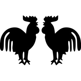 Rooster Stickers – Cockerel Silhouette Decals (2-Pack)