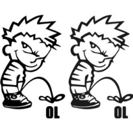 Buy Calvin Pisses Ol Lyon Humorous Decal Sticker Online
