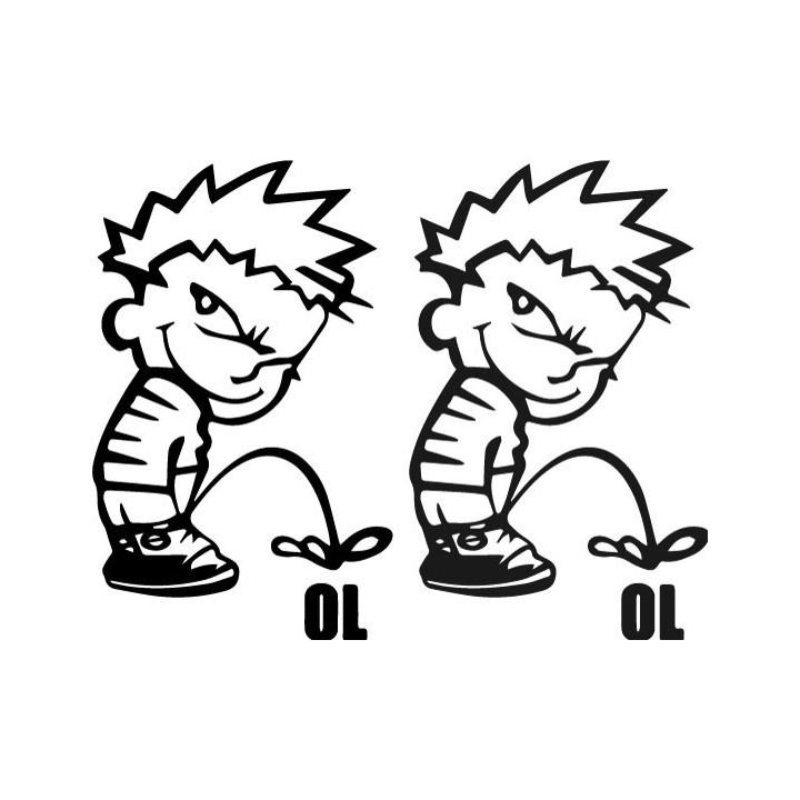 Buy Calvin Pisses Ol Lyon Humorous Decal Sticker Online