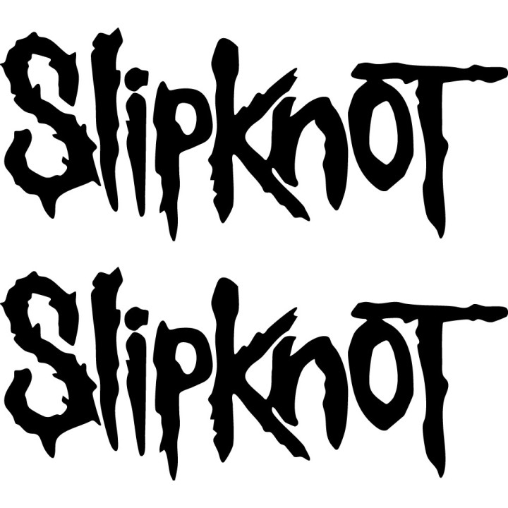 Slipknot Stickers – Heavy Metal Band Logo Decals (2-Pack)