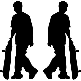 Buy Skateboarder Goes Decal Sticker Online