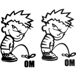 Buy Calvin Pisses Om Marseille Humorous Decal Sticker Online