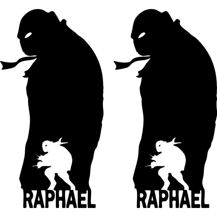 Raphael TMNT Stickers – Ninja Turtles Sai Decals (2-Pack)