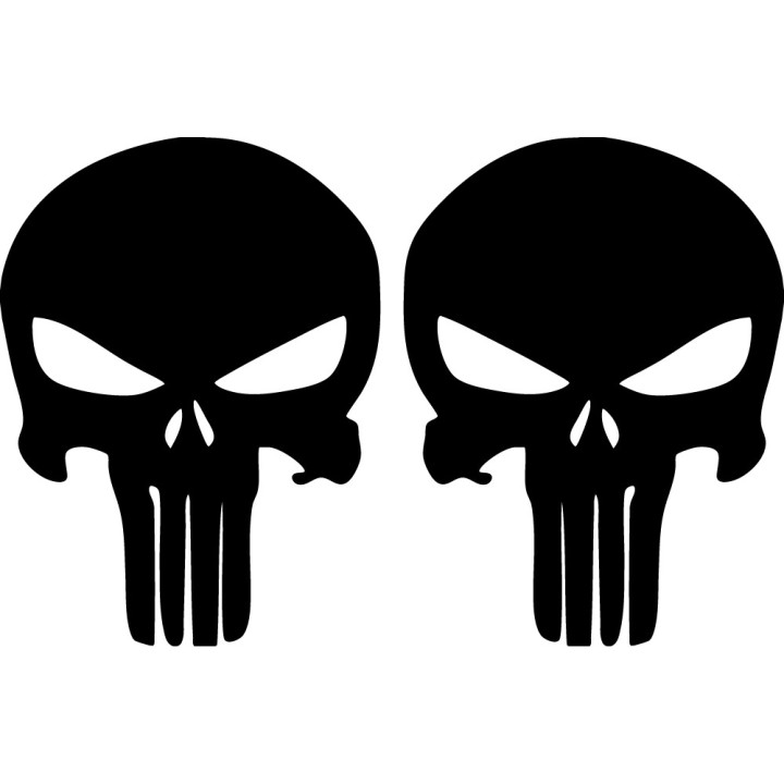 The Punisher Skull Stickers – Frank Castle Decals (2-Pack)