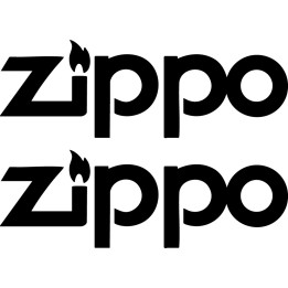 Zippo Stickers - Classic Lighter Logo Brand Decals (2-Pack)