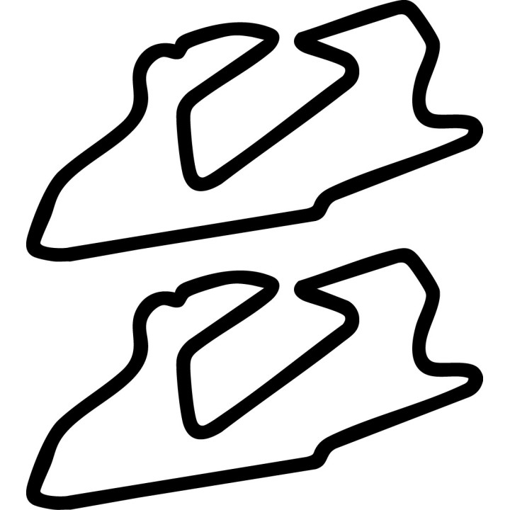 Bedford Autodrome Circuit Stickers – Track Decals (2-Pack)