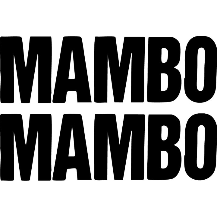 Buy Mambo Text Bold Surfing Decal Sticker Online